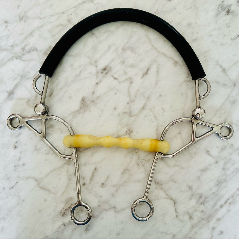 Happy Mouth Hackamore Combination Shaped Mullen Mouth 5” Bit